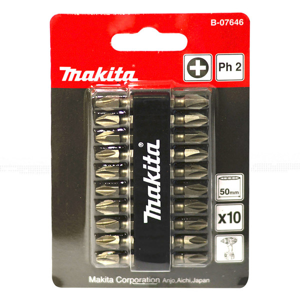 Order In - Makita PH2 x 50mm Double Ended 1/4" Hex Bits - 10 Pack