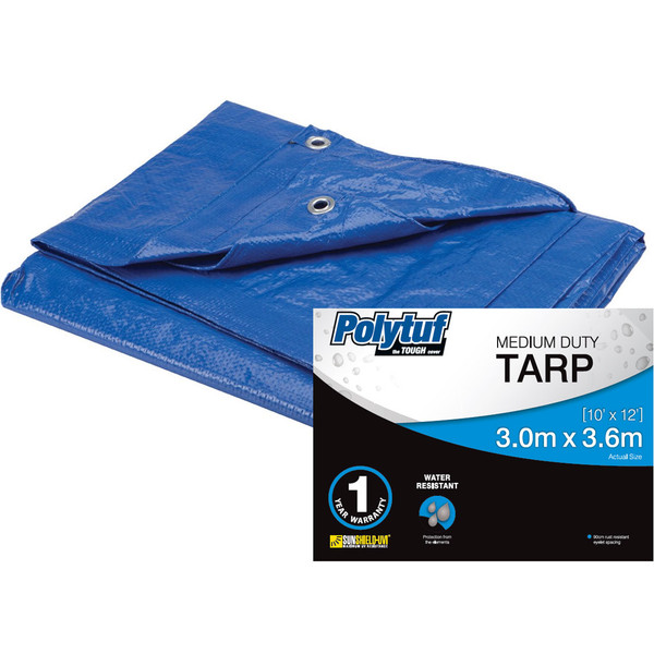 Polytuf Tarp Medium Duty 3 x 3.6m - B732
