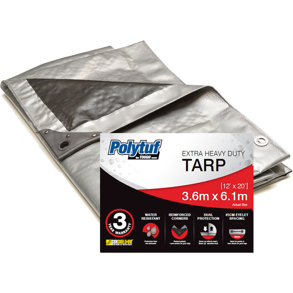 Polytuf Tarp Extra Heavy Duty 3.6 x 4.9m - SB1216