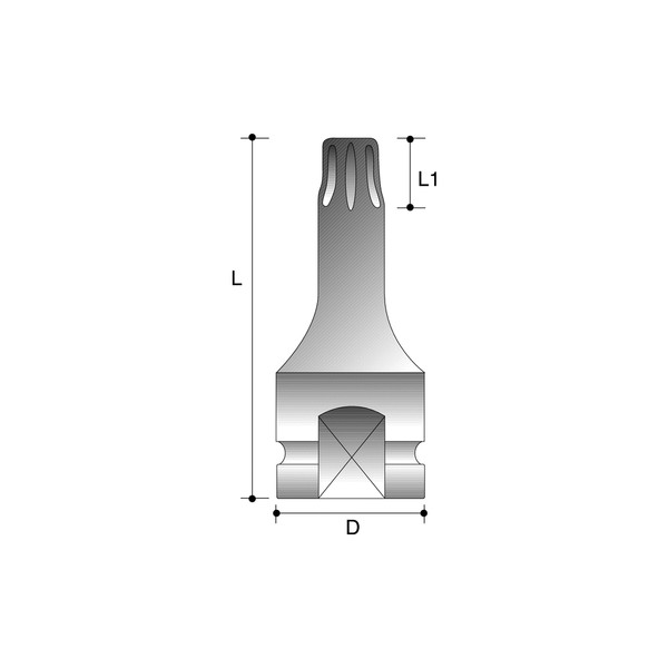 Action Impact Socket Torx 1/2" Drive Long T50 x 55mm