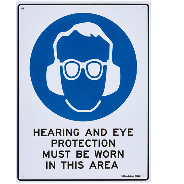 Sandleford Sign Hearing & Eye Protection 225x300mm - MS22