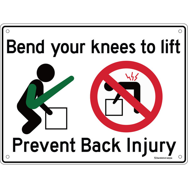 Sandleford Sign 225X300mm - "Bend Your Knees" - MS34
