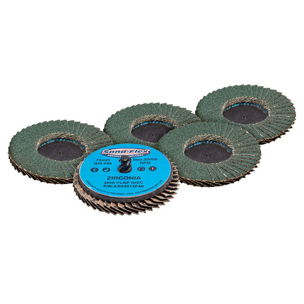 Sand-Flex Q-Loc 80G Ceramic Mini Flap Disc 5 Pack - AB22012F80CP