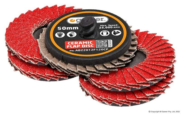 Geiger Quick Lock Ceramic Flap Disc Pk 50mm 40G - AB22012F40CP