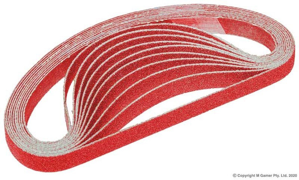 Geiger Ceramic Sanding Belts Pack 10mm 80 Grit - AB2700-80CP