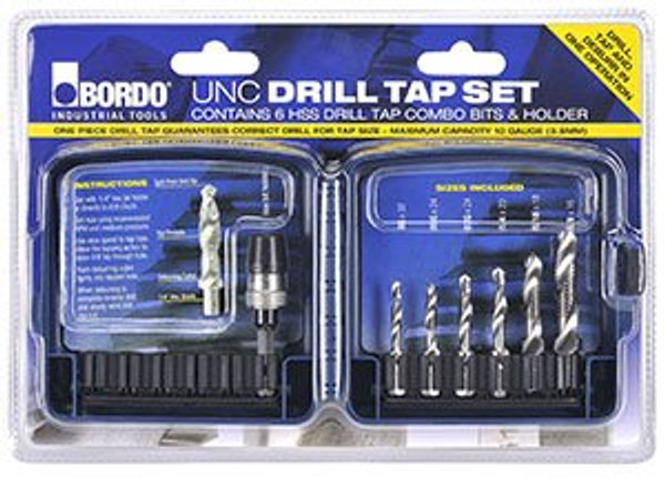 Bordo Drill + Tap Combo Set UNC 8 Piece - 3011-S1