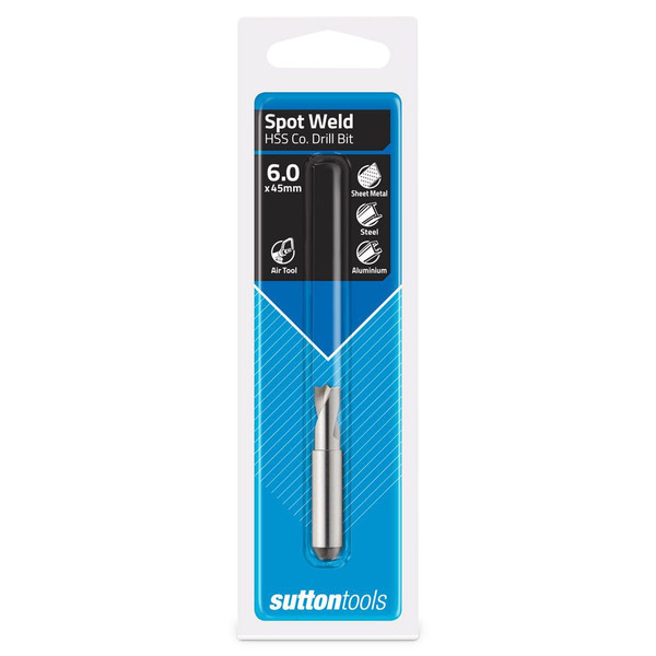 Sutton Spot Weld Drill Bit Cobalt HSS 6x45mm - D2050060