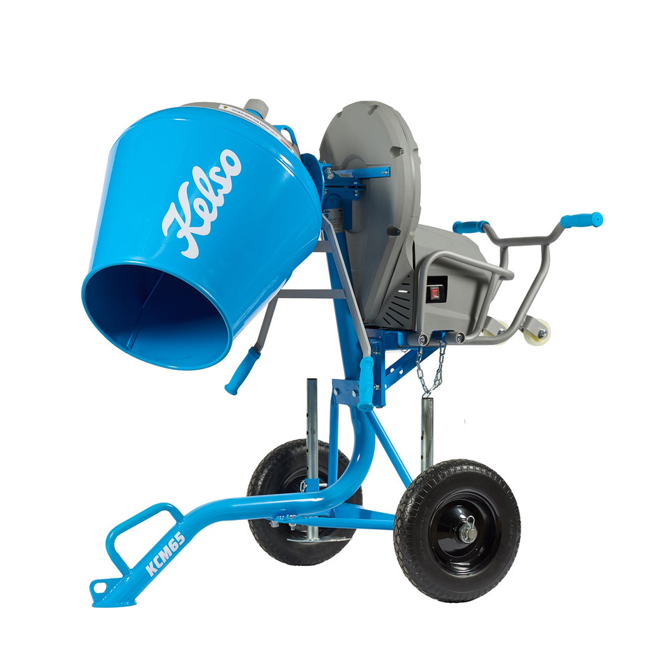 Kelso Cement Mixer Electic Side Tip Box 450W 2.2CF KCM65S Tool Kit