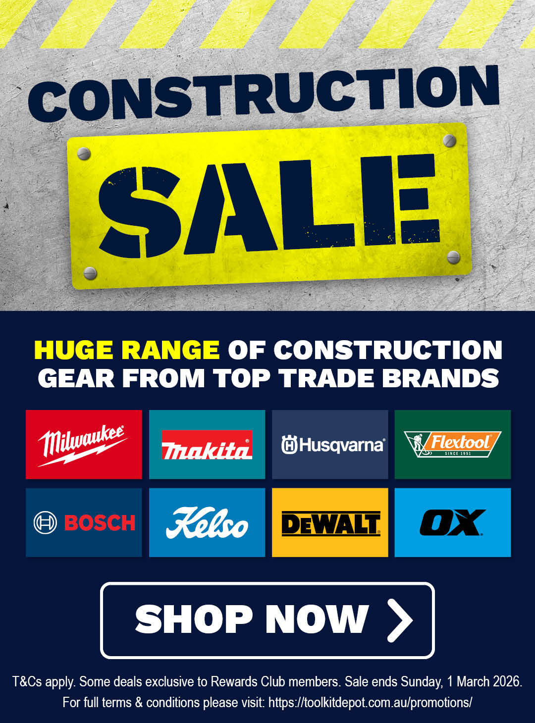 Construction Sale