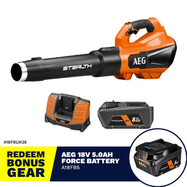 AEG FUSION Stealth Blower 8Ah Combo Kit A18FBLW28
