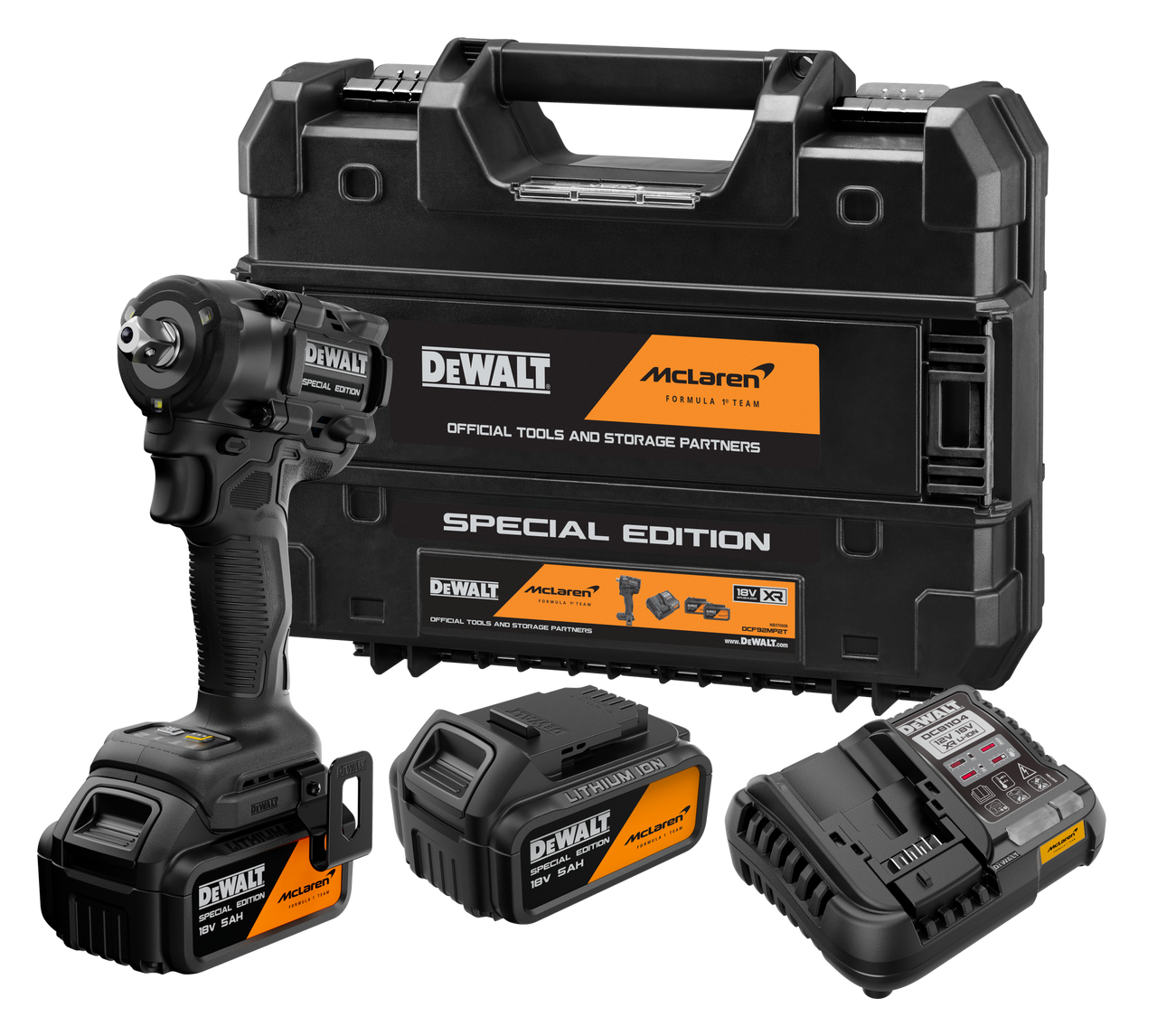 DeWalt x McLaren 18V XR High Torque Impact Wrench Kit 5.0Ah