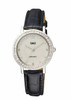 Ladies Q&Q Watch Black Strap & White Face