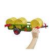 Bruder 1:16 Self Loading Bale Trailer With 3 Round Bales