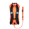 Zone3 Recycled 2 LED Light Backpack Swim Safety Buoy/Dry Bag (28L) (Hi-Vis Orange)