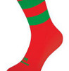 Precision Pro Hooped GAA Mid Socks Junior (Red/Green, 3-6)
