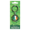 Gift From Ireland Tri Col Shamrock Spinner Keyring
