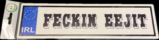 Feckin Eejit Medium Size Number Plate