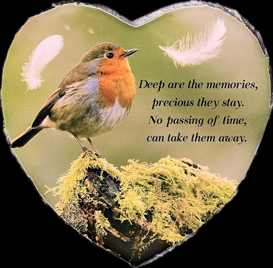 Medium Heart Slate Memorial Plaque