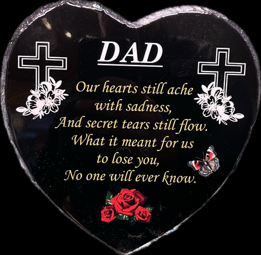 Dad Slate Memorial Plaque With Saying