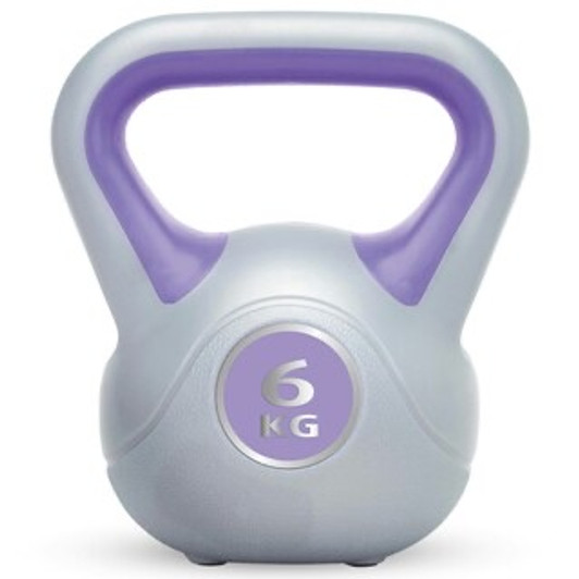 Urban Fitness Vinyl Kettlebell (6kg - Purple)