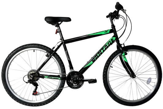 Ignite Vantage Black-Neon Green 24" Wheel Bike – 18-Speed with Shimano Revoshift Gears