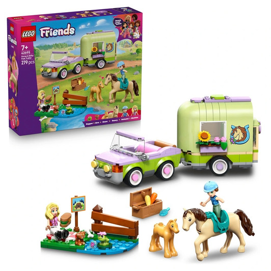 LEGO Friends 42695 Horse & Baby Foal Trailer Set