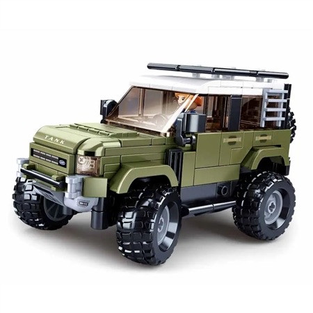 Sluban ModelBricks Off-Road Vehicle Building Set, 317 Pieces, Military Green SUV