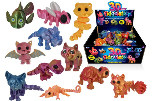 3D Mini Fidgelets - 12 Asst.