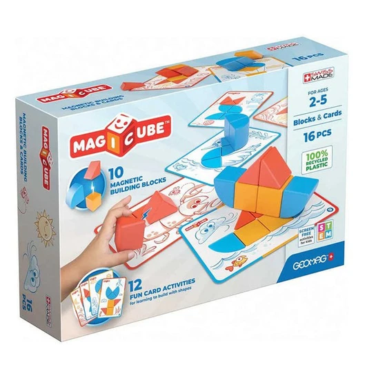 Geomag Magicube - Blocks & Cards - 16 Pieces