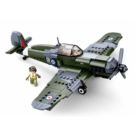 Sluban Spitfire Brick Plane Model (M38-B0712, 290 Pieces)