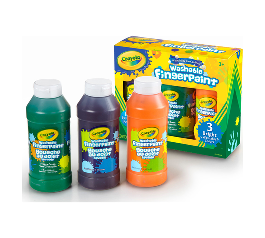Washable Fingerpaint, Secondary Colors, 3 Count