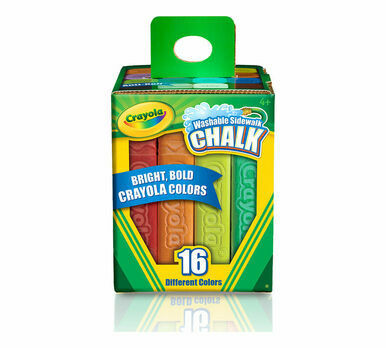 Crayola Washable Sidewalk Chalk-Assorted Colors 16/Pkg