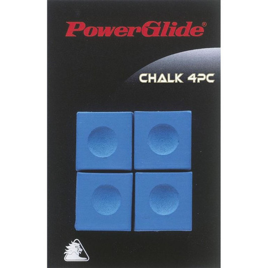Powerglide Snooker Chalk (4 Pack) (Blue)