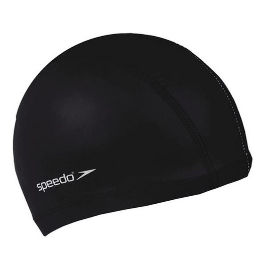 Speedo Polyester Caps (Black, Junior)