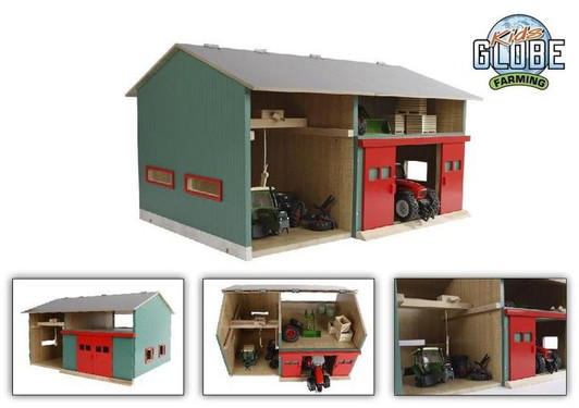 1:32 Workshop With Storage & Red Doors