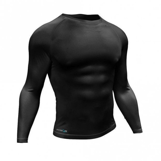 Precision Essential Baselayer Long Sleeve Shirt Adult (Black, XLarge 46-48")