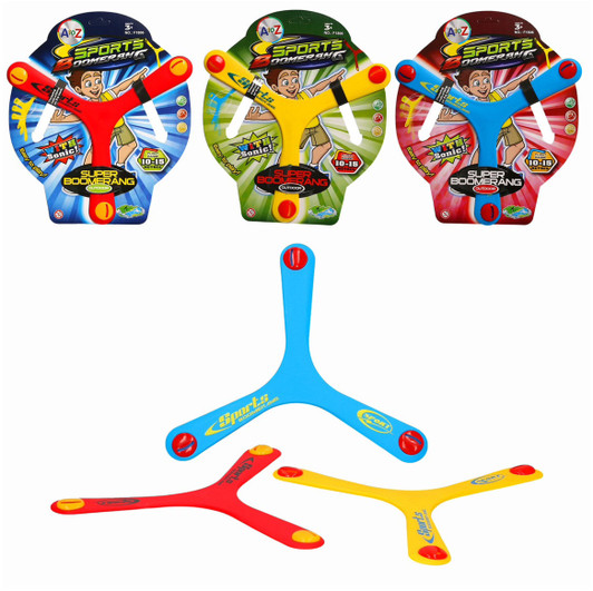 27Cm Boomerang With Whistle (3 Asst)