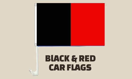 Official Kenmare Shamrocks GAA Car Flag Red & Black