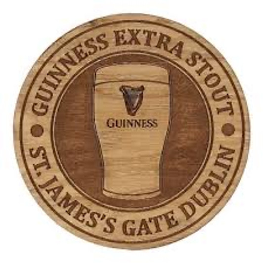 Guinness Wooden Coaster - Pint