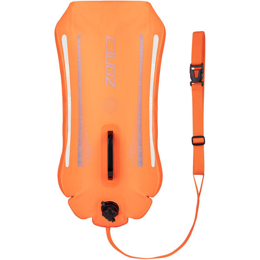 Zone3 2 LED Light Backpack Swim Safety Buoy/Dry Bag (28L) (Orange)