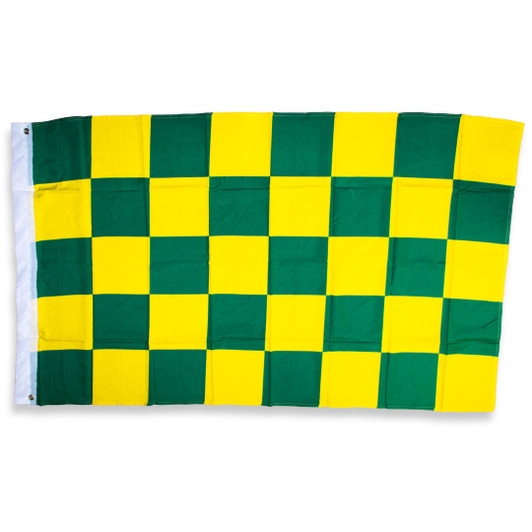 Green/Gold 5' x 3' Chequered Flag