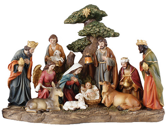 Resin Nativity 11 figures - 8 Inch