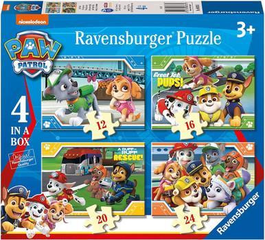 Ravensburger Paw Patrol 4 in a Box Jigsaw Puzzle – 12, 16, 20 & 24 Pieces