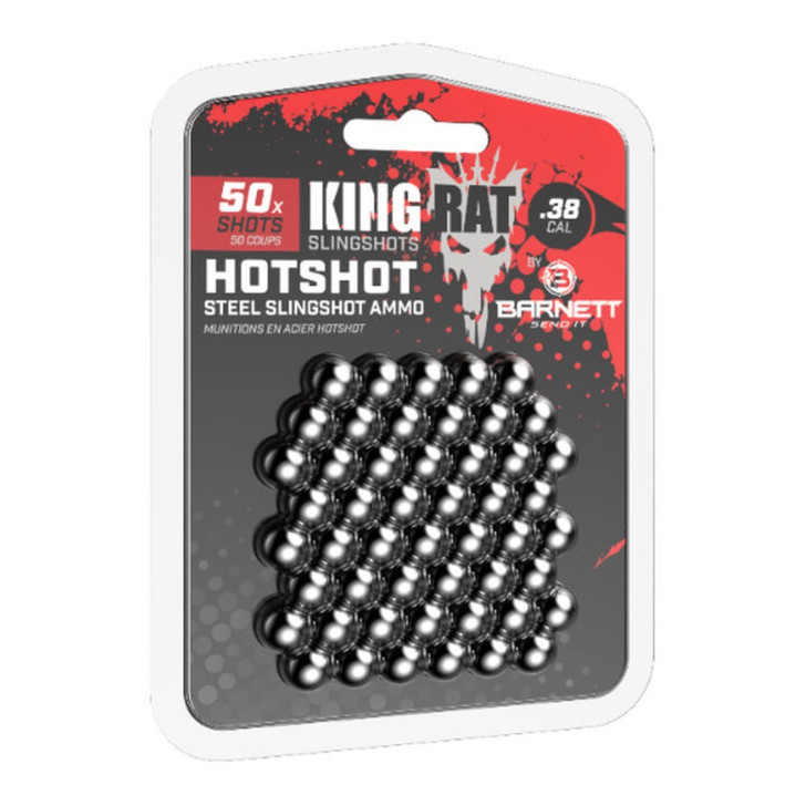 Barnett King Rat Hotshot Steel Slingshot Ammo .38Cal 50pk