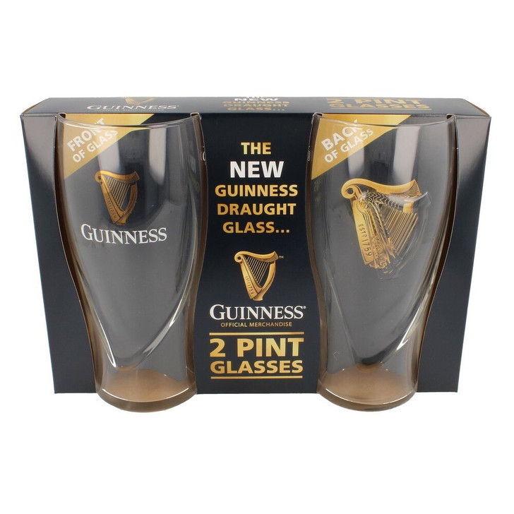 Guinness Embossed 2Pack Glasses