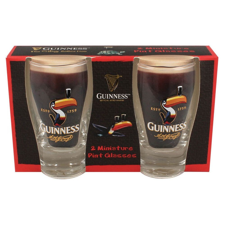 Guinness Toucan Mini Pint Glass 2Pk