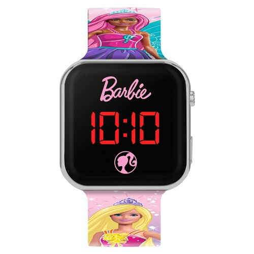 Barbie Pink Printed Strap LED  Watch