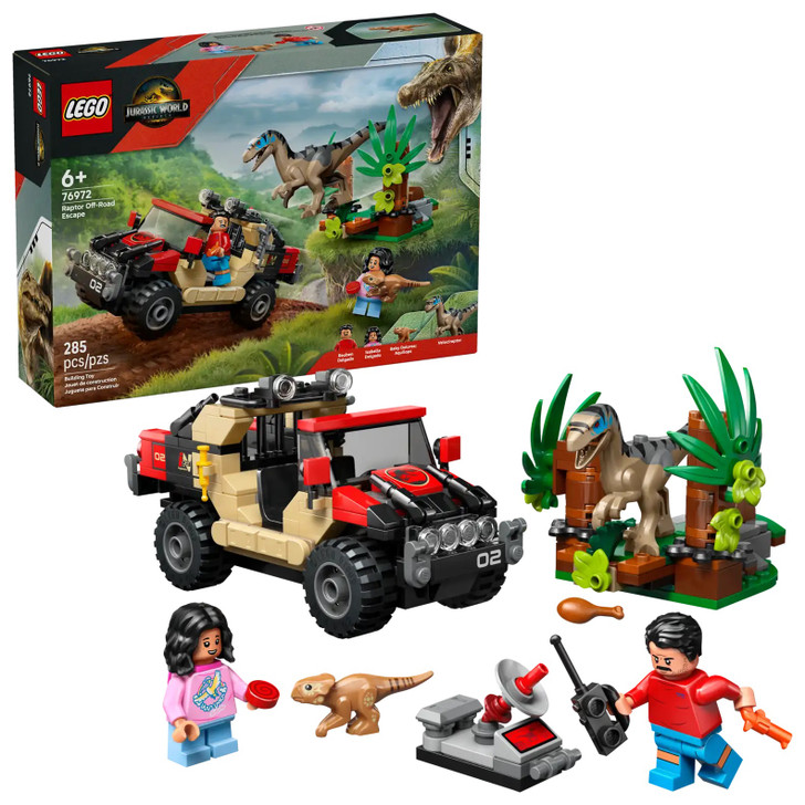 LEGO Jurassic World 76972 Raptor Off-Road Escape Set