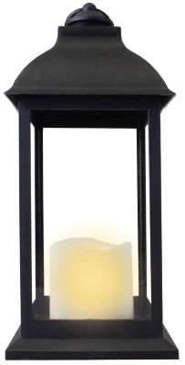 Lantern/Black Finish/Led Candle (84661)