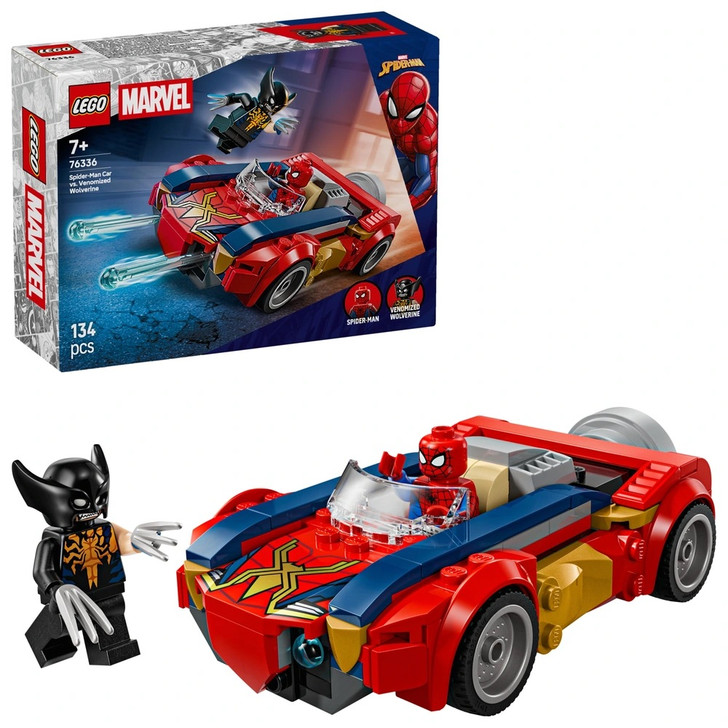 LEGO Marvel Spider-Man Car vs Venomized Villain Set